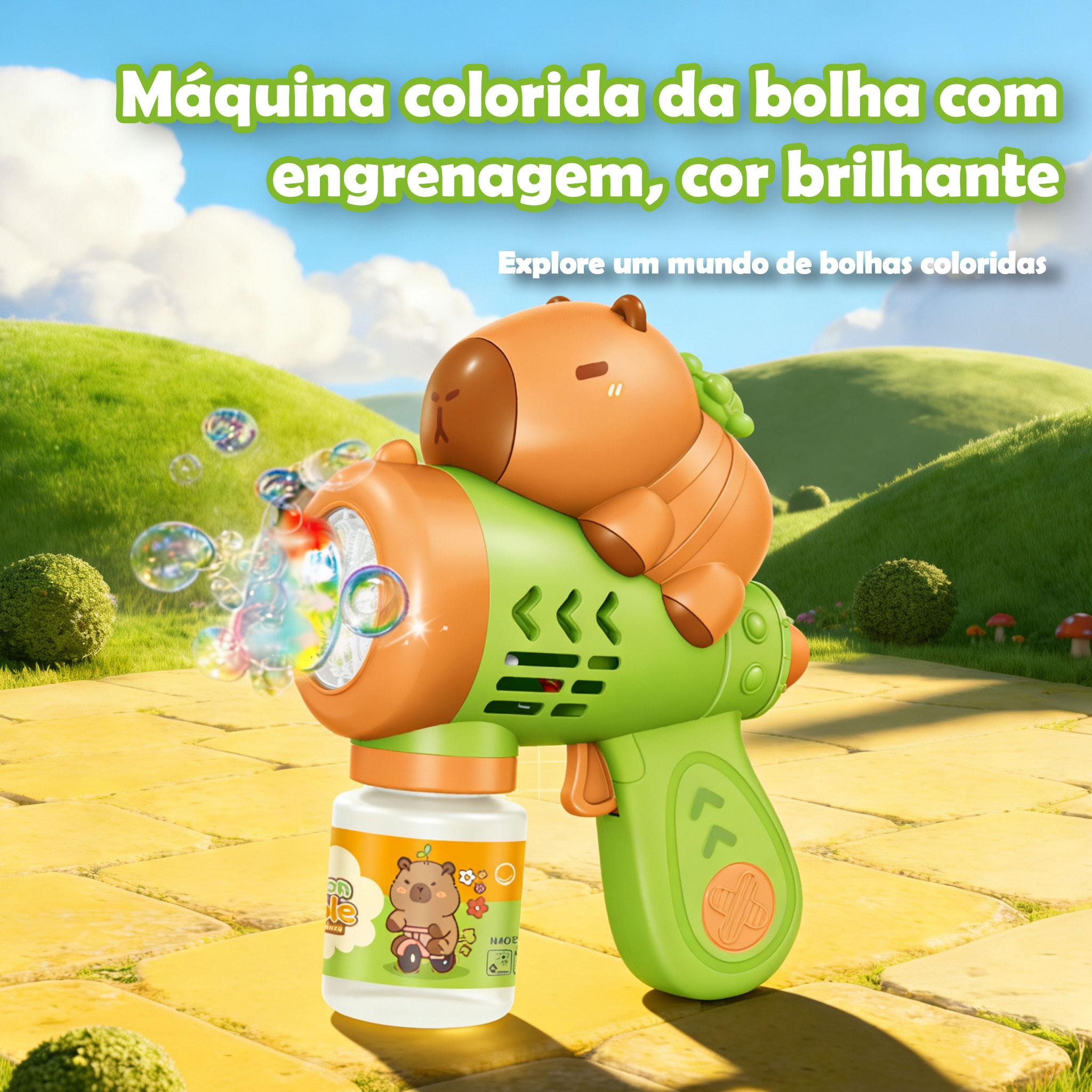 Máquina elétrica portátil de bolhas de sabão para crianças da Vapto